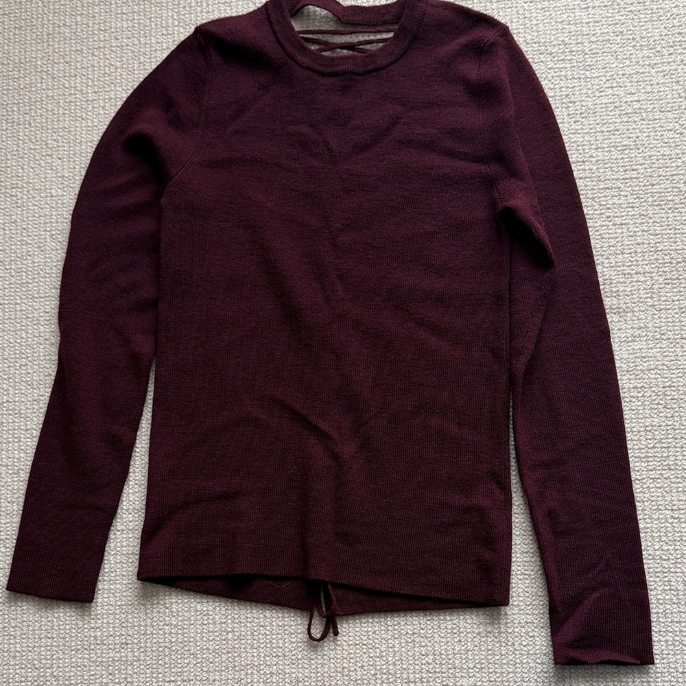 Margaret O'Leary Burgundy Crew Neck Sweater